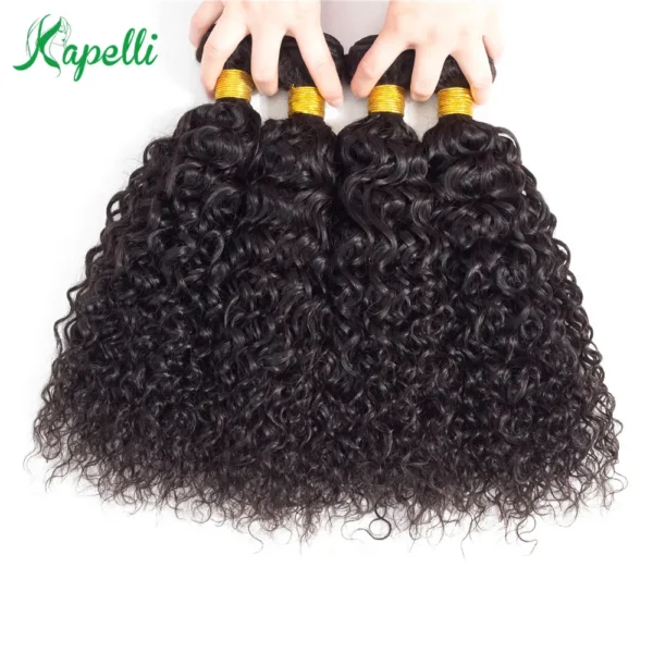 kinky curly ombre brazilian human hair weave 3 or 4 bundles with lace frontal closure blonde natural color remy