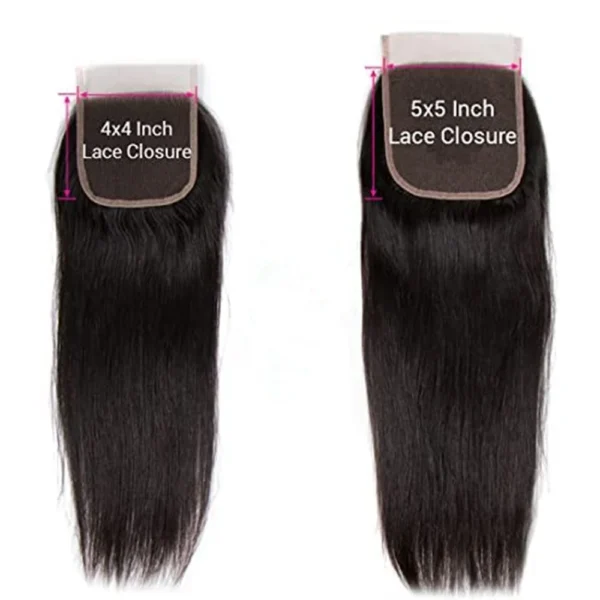 bone straight hd 13x4 lace closure brazilian human hair weave 3 or 4 bundles with frontal closure, natural color