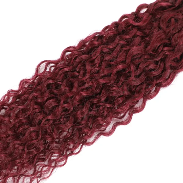 t1b/99j burgundy curly brazilian human hair, 3 or 4 bundles with 4x4 lace closure, red hair extensions for women and girls