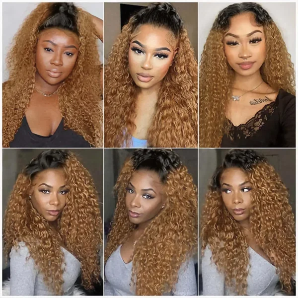 t1b/27 colored curly human hair bundles with 4x4 lace closure, 100% human hair extensions for women