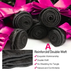 black wet and wavy brazilian water wave hair bundles 100% virgin unprocessed, 7a grade, can be dyed (1 or 3 pcs)