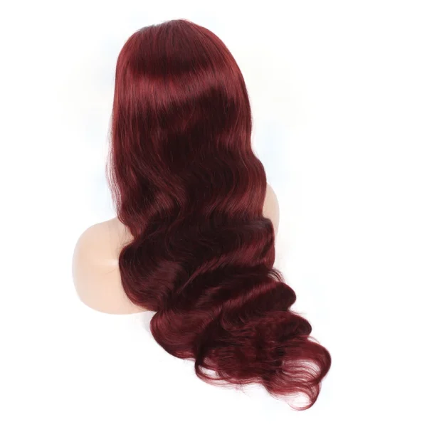 32 inch reddish brown hd swiss lace frontal wig, body wave, 13x6 13x4 4x4 lace, 100% brazilian human hair, glueless & ready to wear