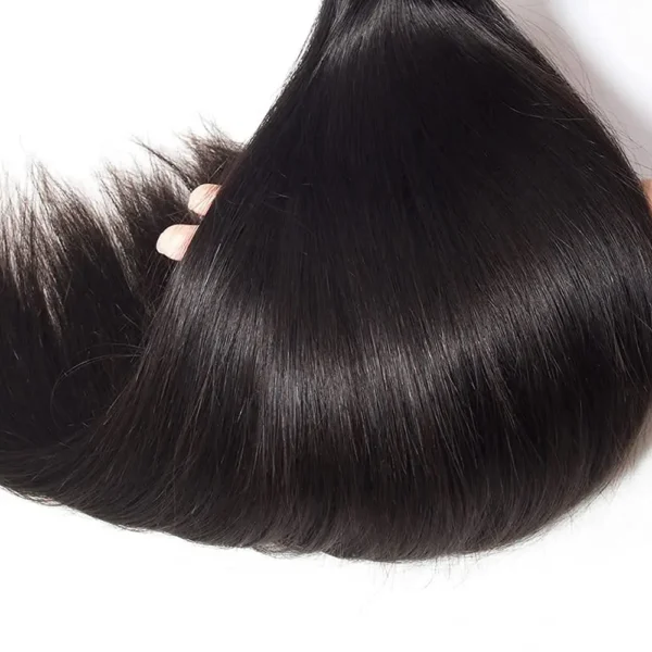 brazilian straight human hair bundles with hd lace closure, natural color, 3 or 4 bundles, 4x4, 5x5, 13x4 closures